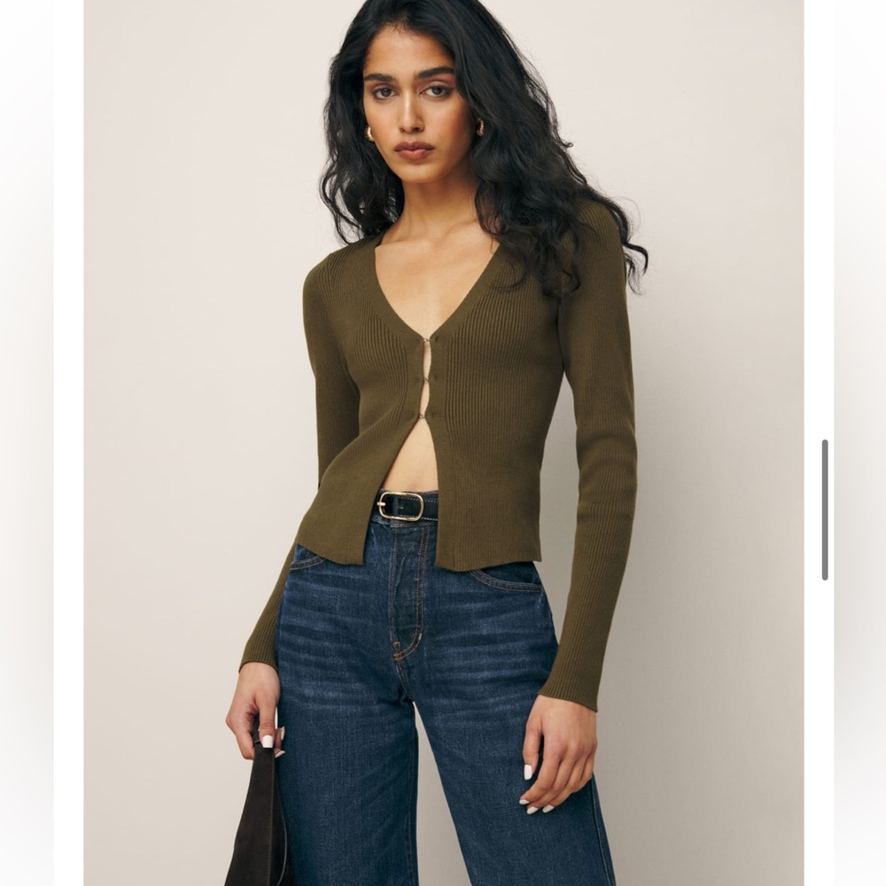 Kaitlyn Cotton cardigan Dark Olive